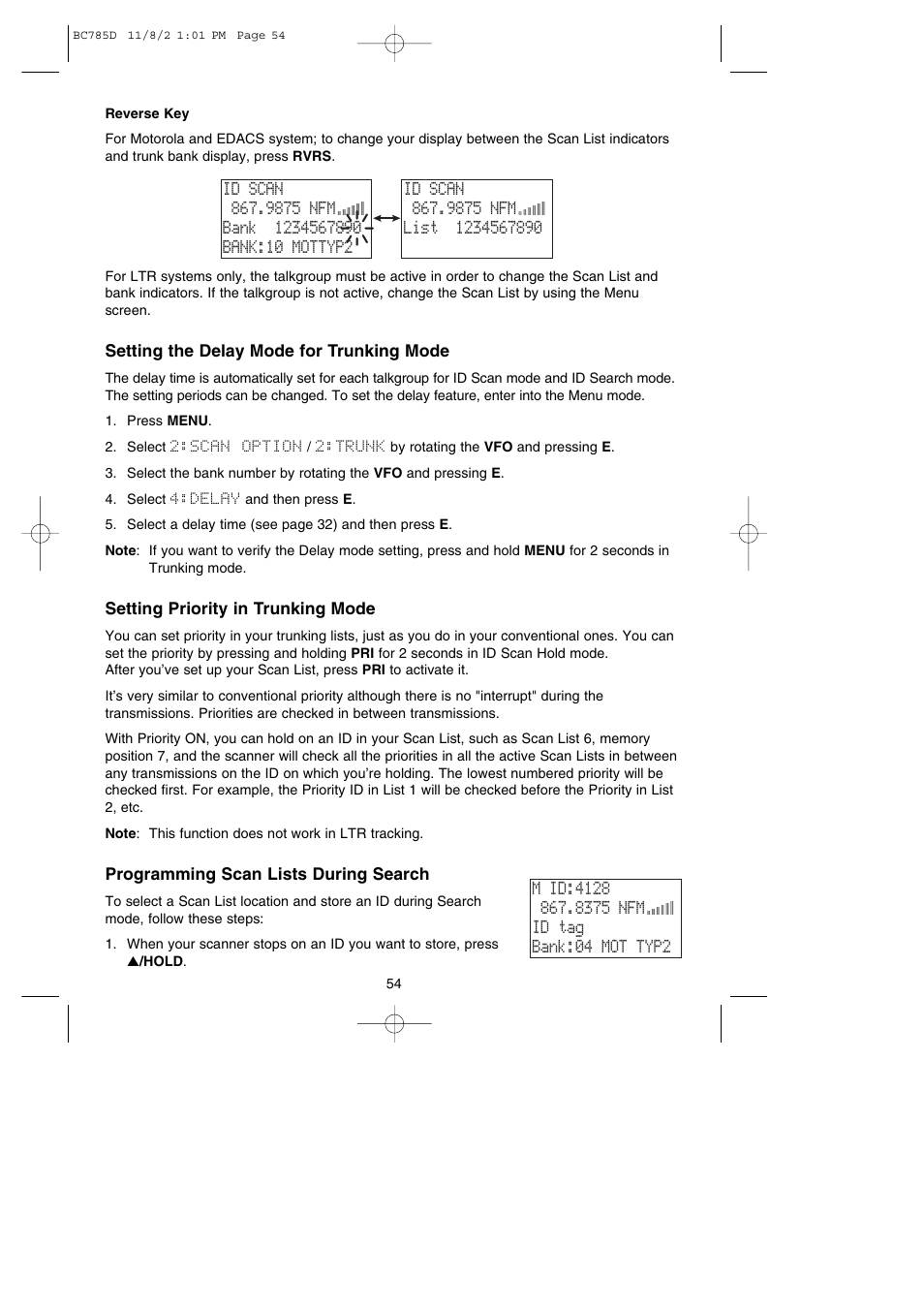 Uniden BC785D User Manual | Page 58 / 100