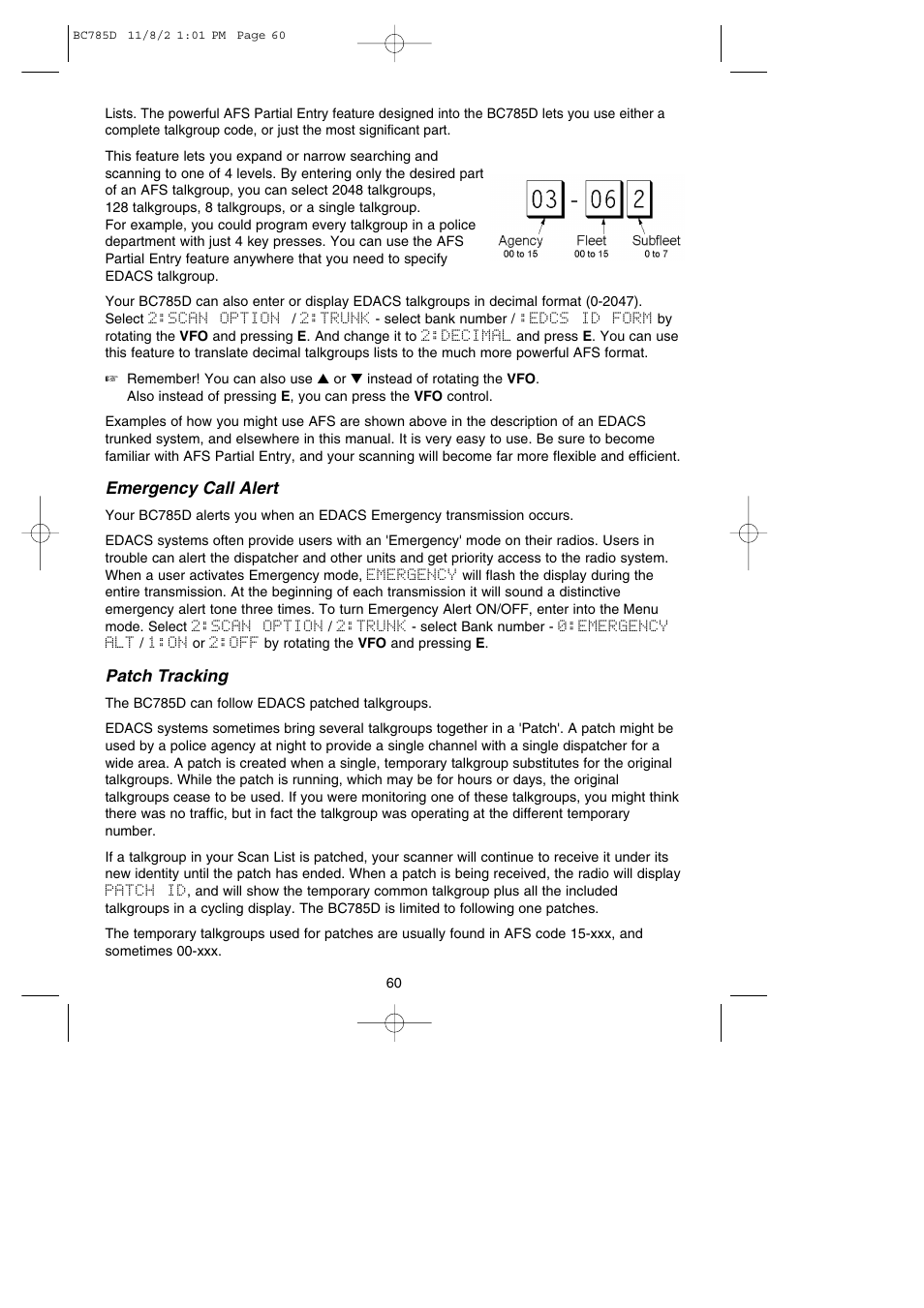 Uniden BC785D User Manual | Page 64 / 100