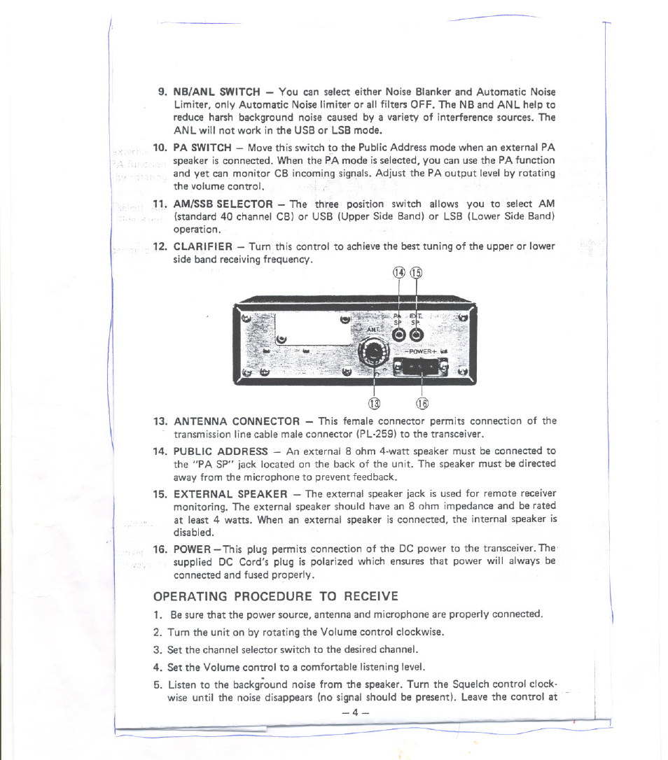 Operating procedure to receive | Uniden PC122XL User Manual | Page 5 / 8