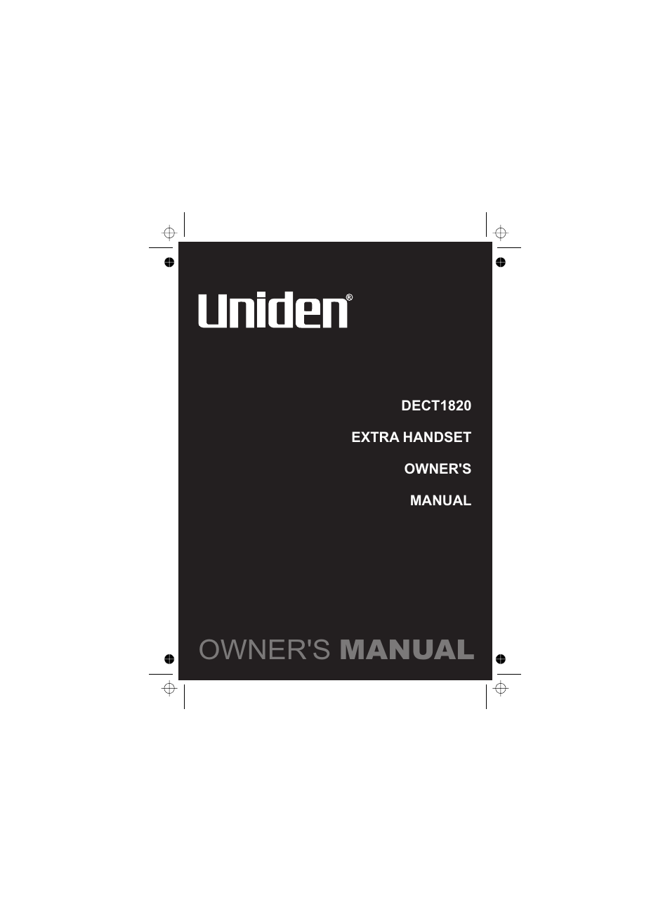 Uniden DECT1820 User Manual | 12 pages