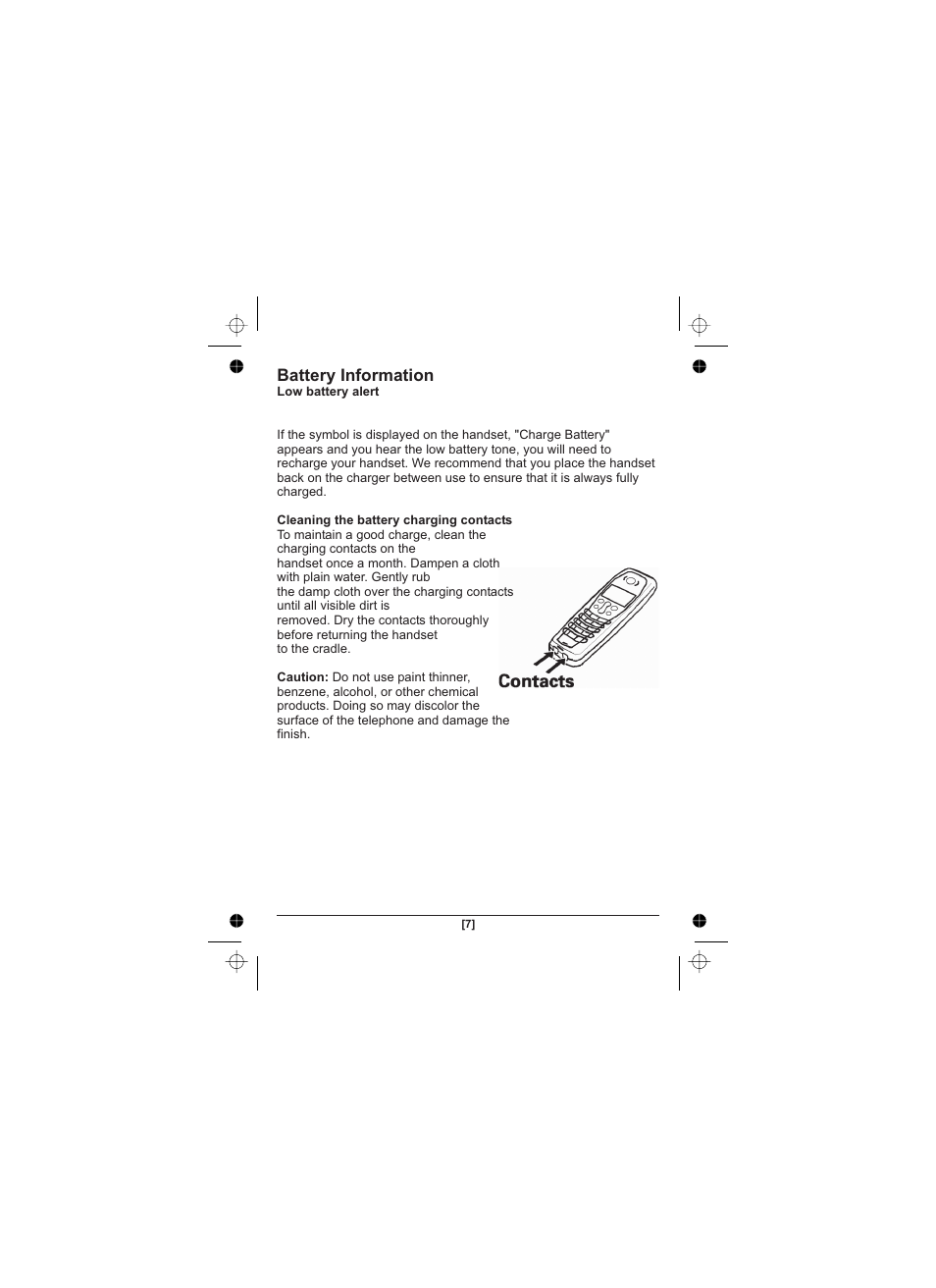 Battery information | Uniden DECT1820 User Manual | Page 8 / 12