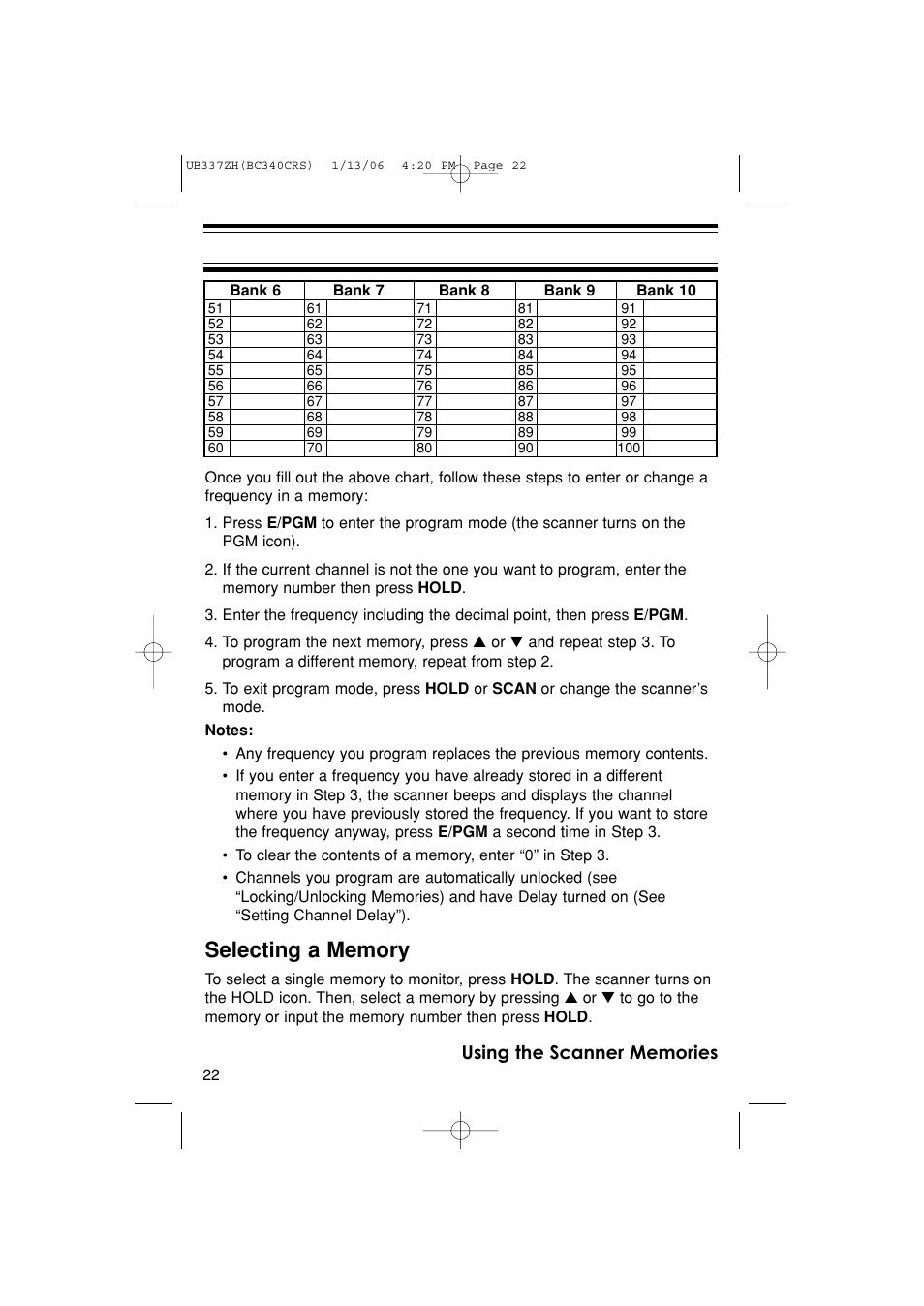 Uniden BC340CRS User Manual | Page 22 / 32