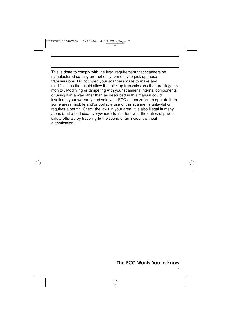 Uniden BC340CRS User Manual | Page 7 / 32
