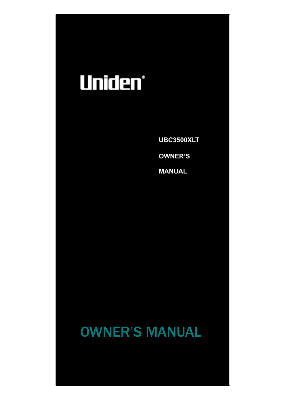 Uniden BEARCAT UBC3500XLT User Manual | 94 pages