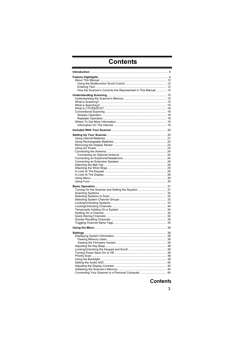 Uniden BEARCAT UBC3500XLT User Manual | Page 3 / 94