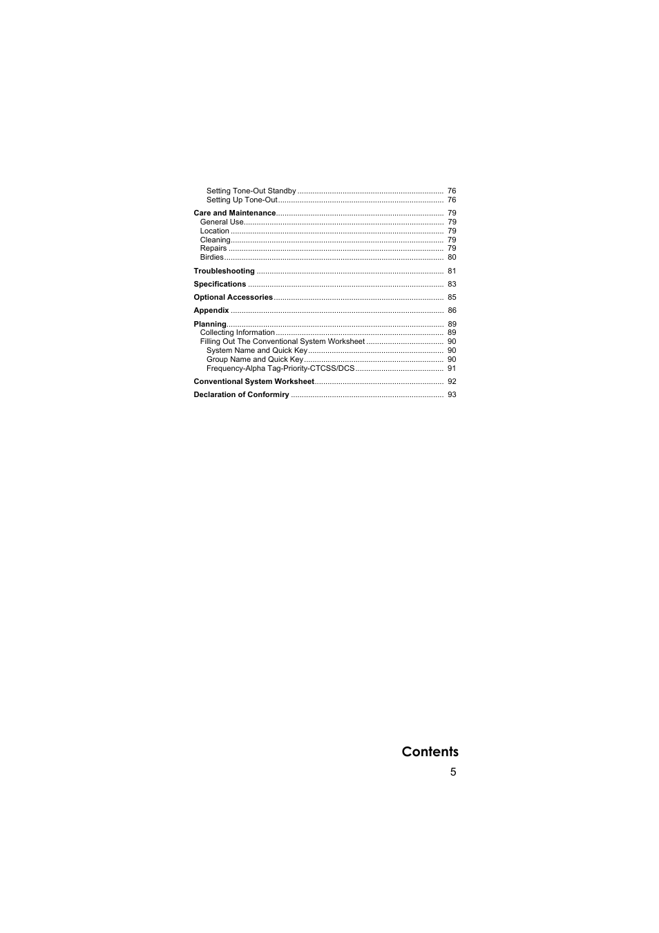 Uniden BEARCAT UBC3500XLT User Manual | Page 5 / 94