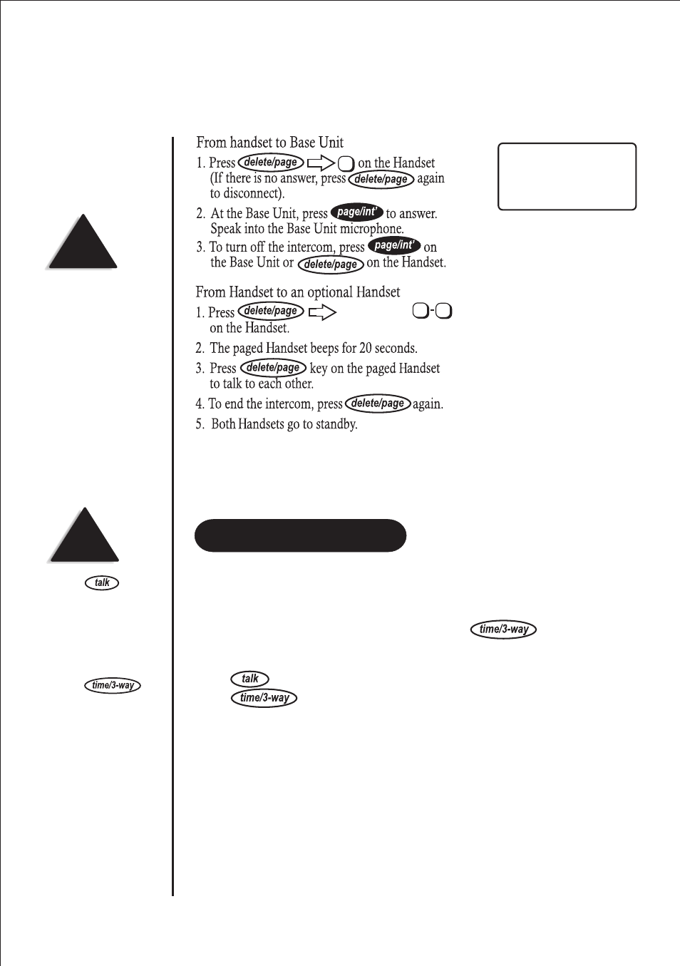 3 way conversation | Uniden 2155 User Manual | Page 20 / 32