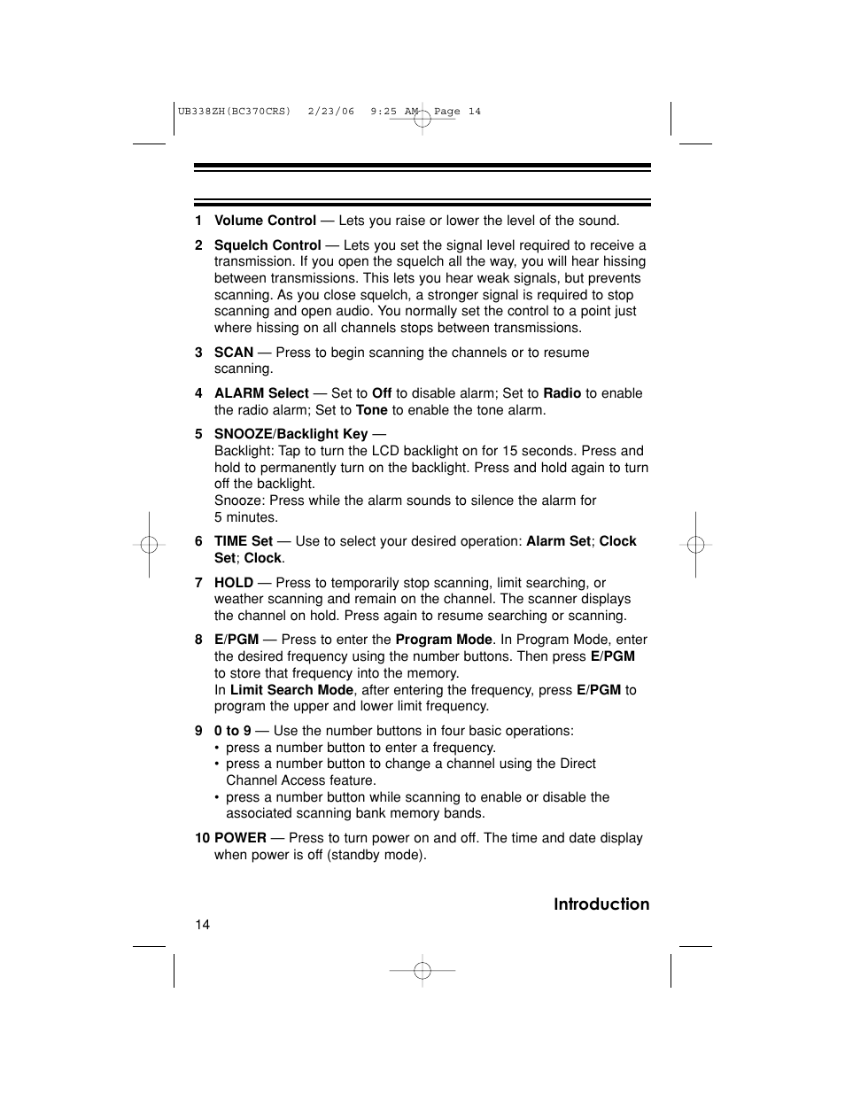 Uniden BC370CRS User Manual | Page 14 / 40