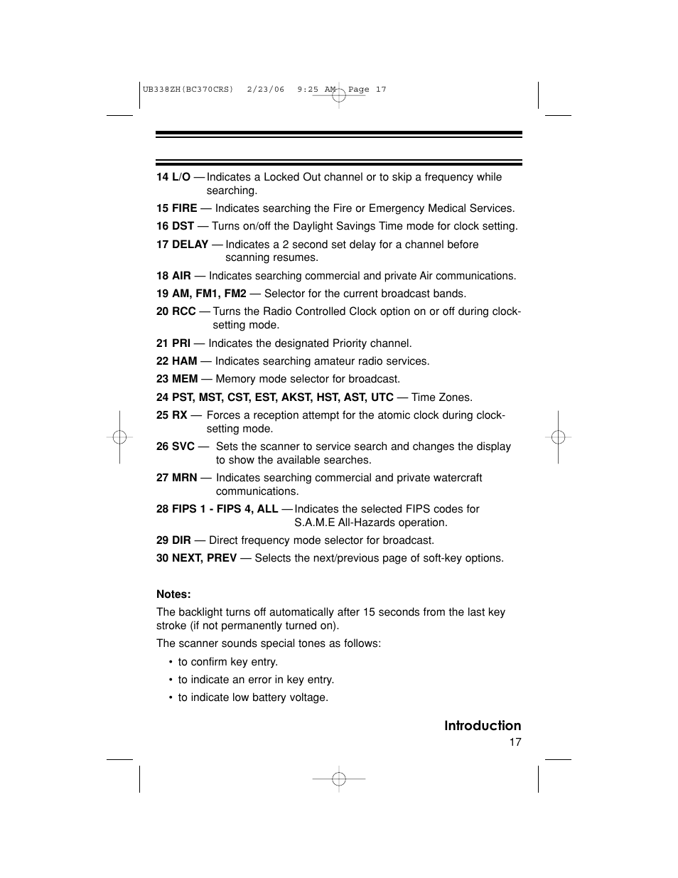 Uniden BC370CRS User Manual | Page 17 / 40