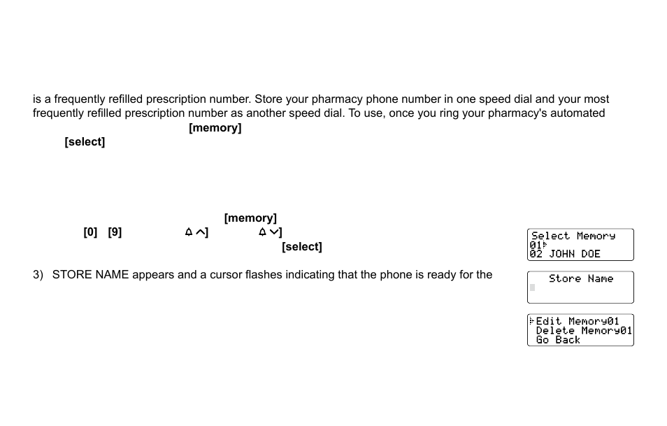 Using the speed dial memory, Storing a name and number in memory | Uniden EXI4560 User Manual | Page 20 / 48