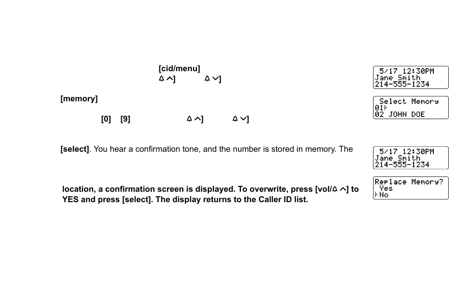 Storing caller id in speed dial memory | Uniden EXI4560 User Manual | Page 23 / 48