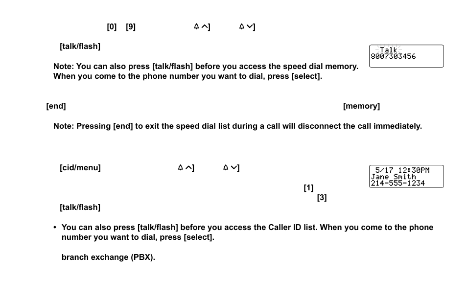 To cancel speed dialing, Making a call from the caller id list | Uniden EXI4560 User Manual | Page 25 / 48