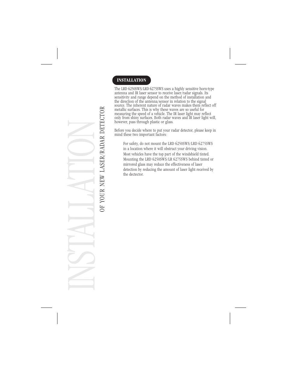 Uniden LRD 6250SWS User Manual | Page 10 / 23