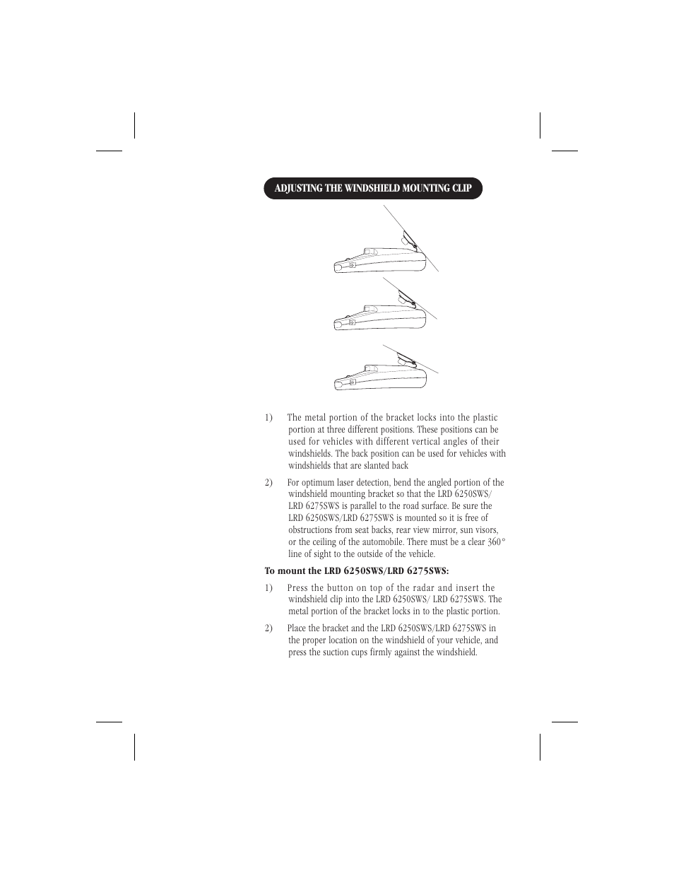 Uniden LRD 6250SWS User Manual | Page 12 / 23
