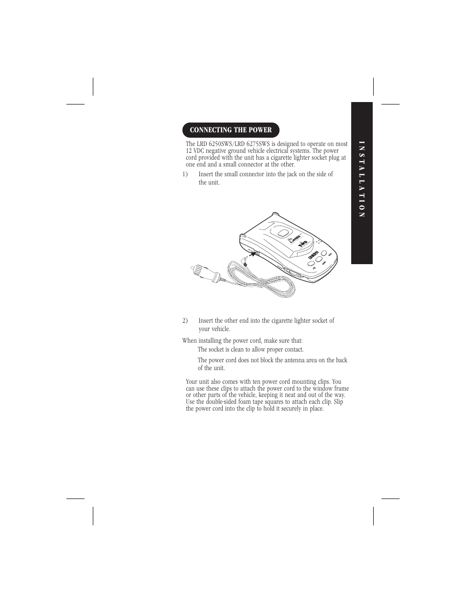 Uniden LRD 6250SWS User Manual | Page 13 / 23