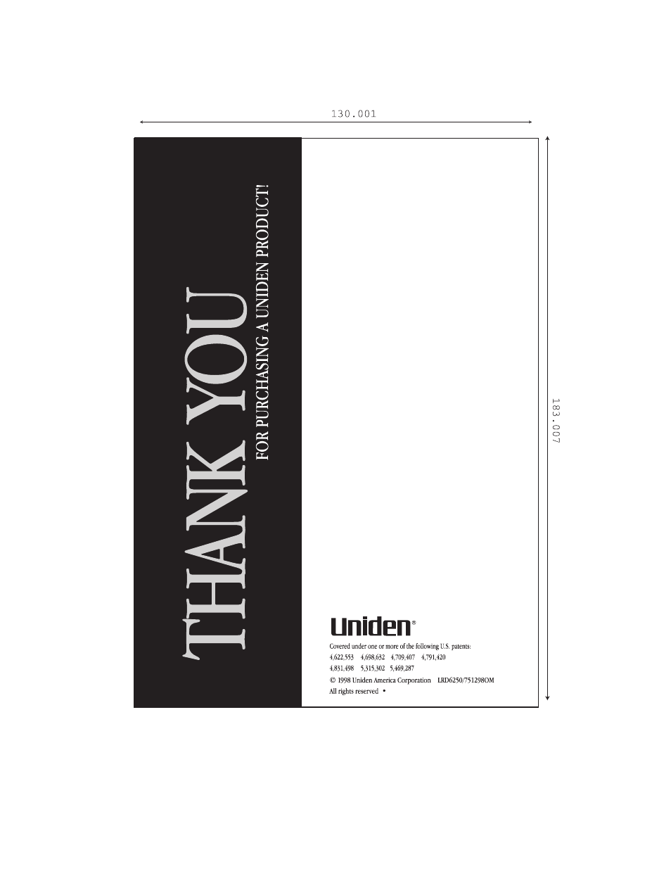 Uniden LRD 6250SWS User Manual | Page 23 / 23