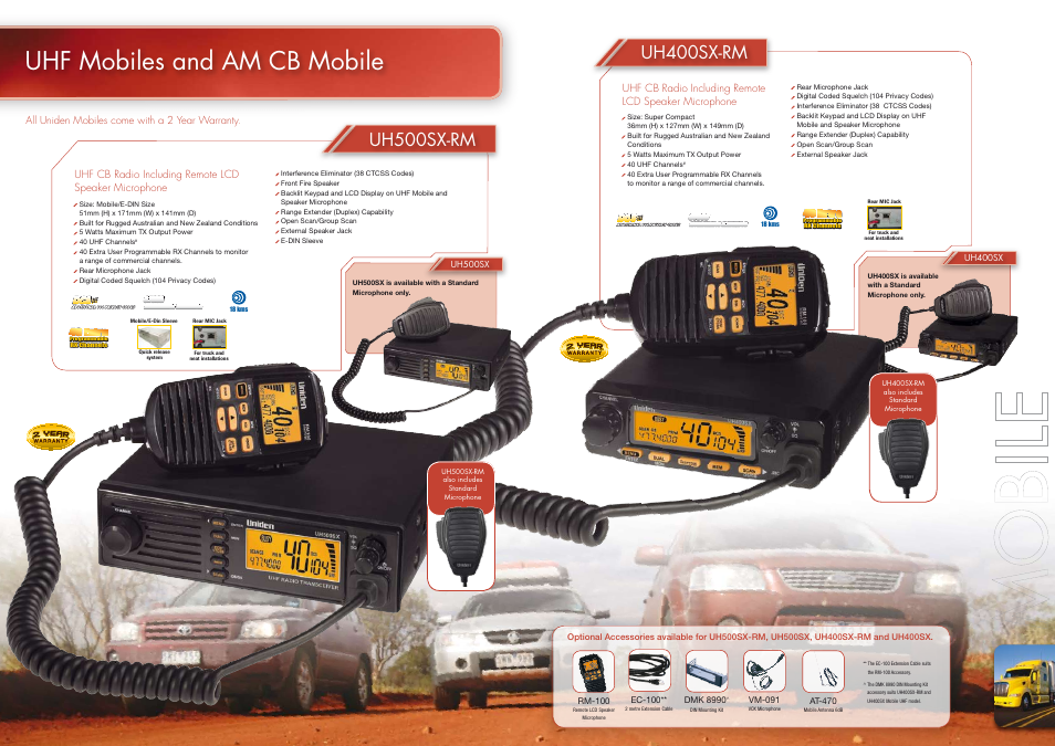 Uniden UH500SX User Manual | 2 pages