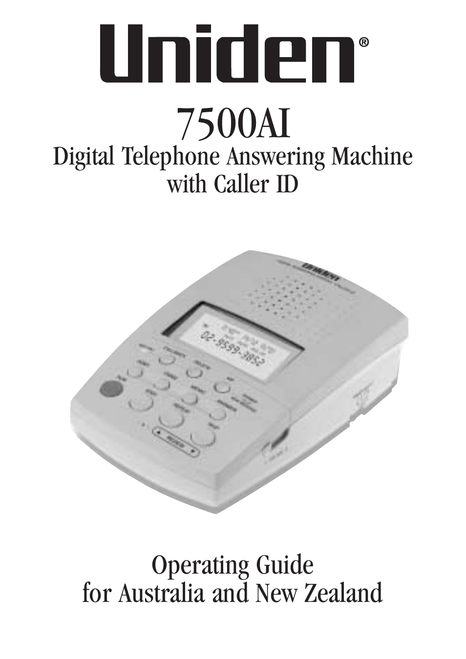 Uniden 7500AI User Manual | 39 pages