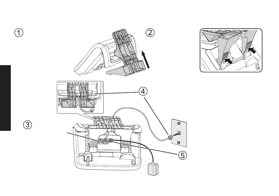 Wall mounting the base, Wall.mounting.the.base | Uniden DECT2085 User Manual | Page 12 / 72