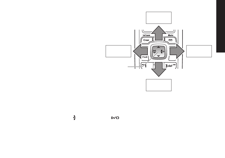 Using the four-way function key, Using the handset and base menus | Uniden DECT2085 User Manual | Page 19 / 72