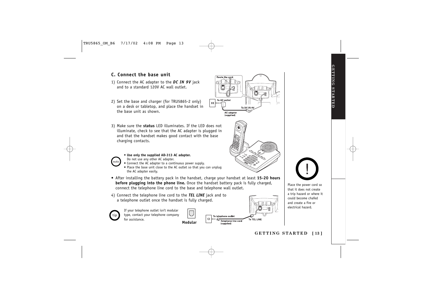 Uniden Cordless Telephon User Manual | Page 14 / 57
