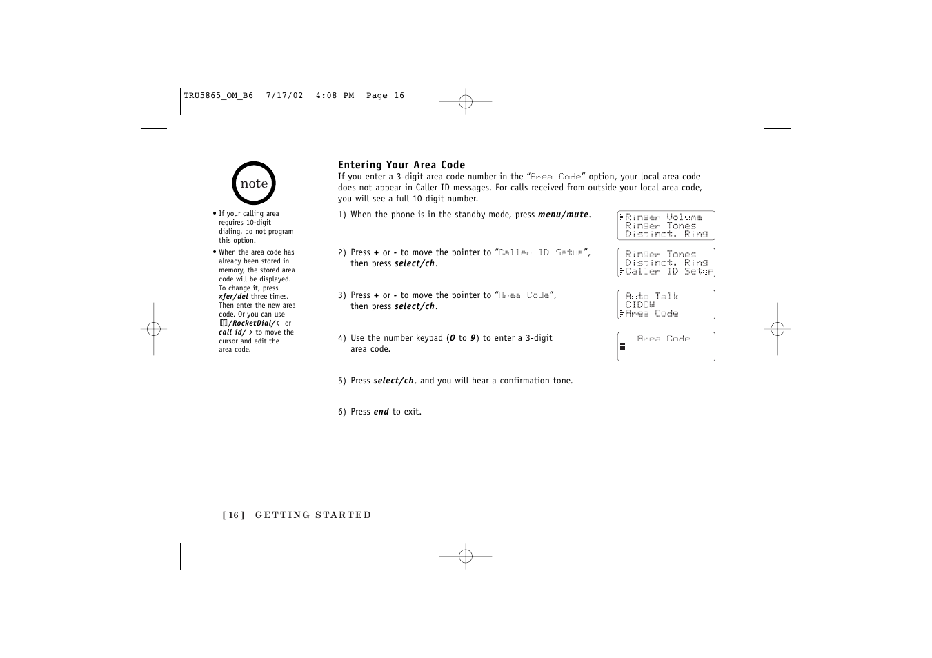 Uniden Cordless Telephon User Manual | Page 17 / 57