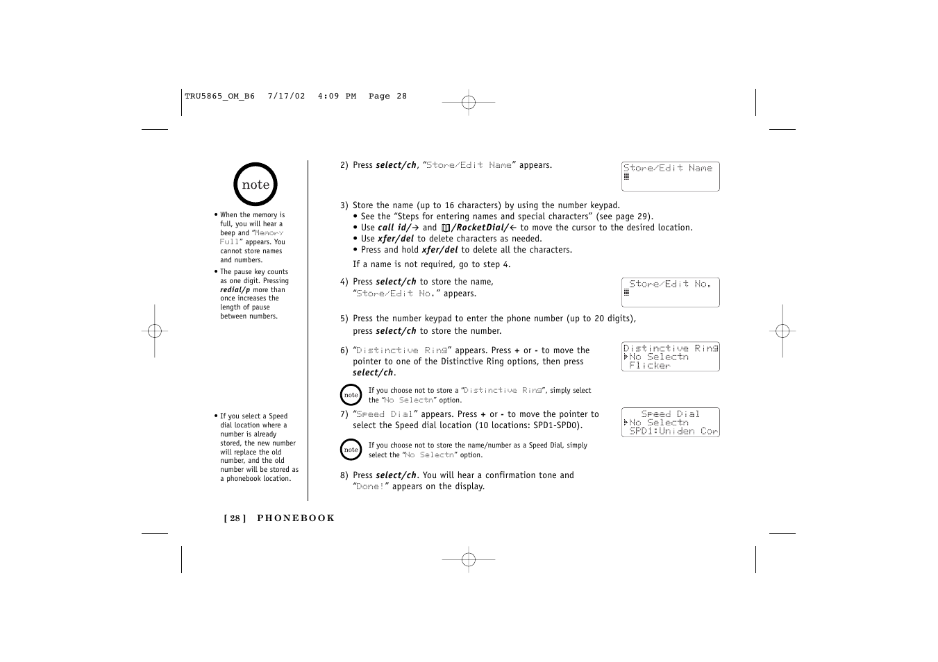 Uniden Cordless Telephon User Manual | Page 29 / 57