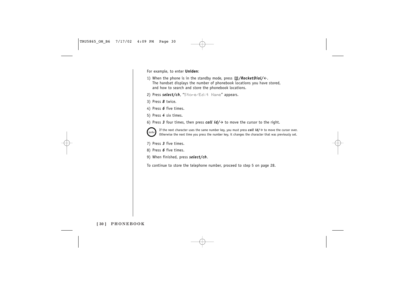 Uniden Cordless Telephon User Manual | Page 31 / 57