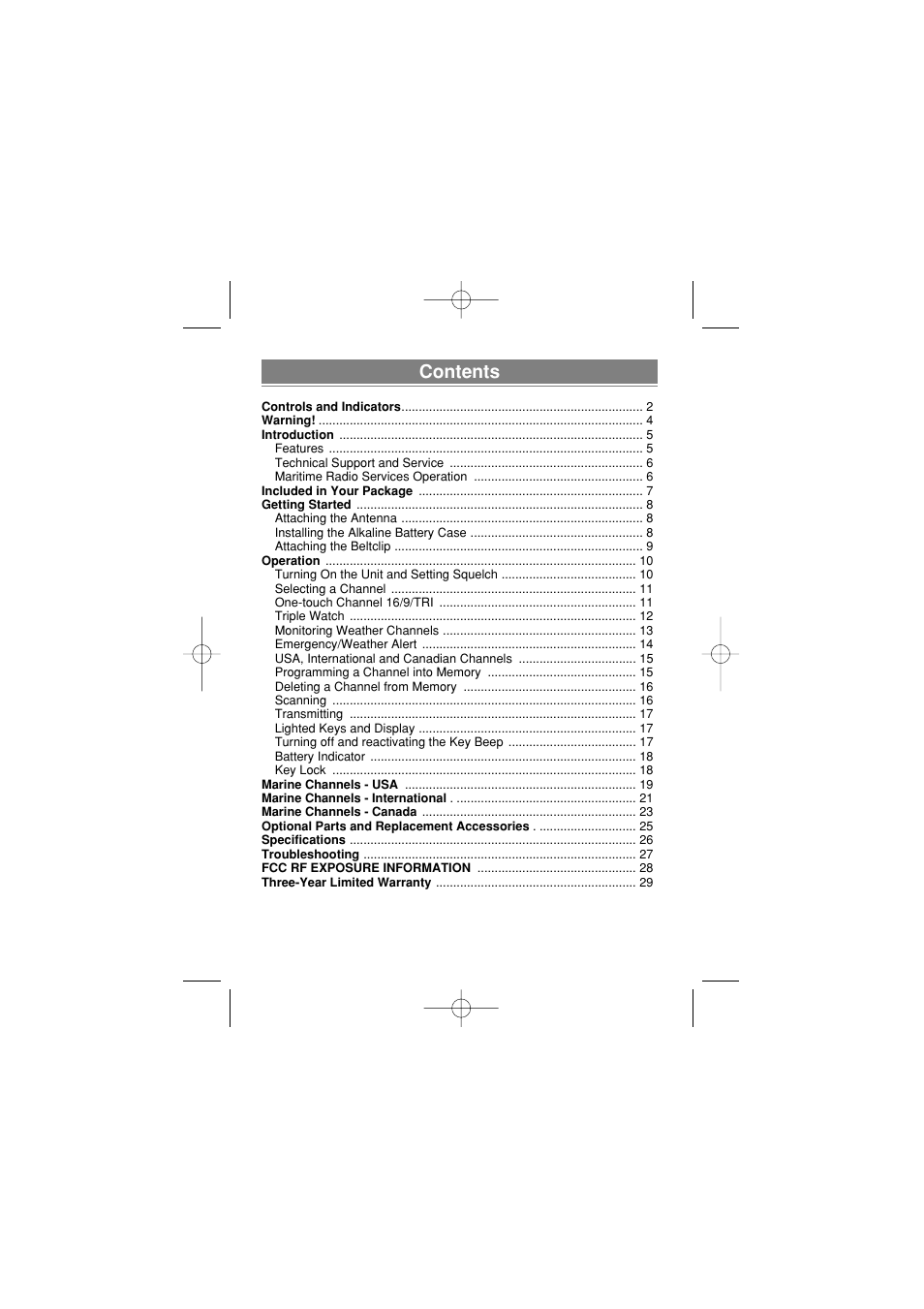 Uniden MH120 User Manual | Page 3 / 32