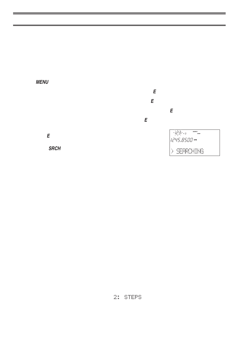 Searching, Setting a search range, Steps | Uniden UBC780XLT User Manual | Page 36 / 92