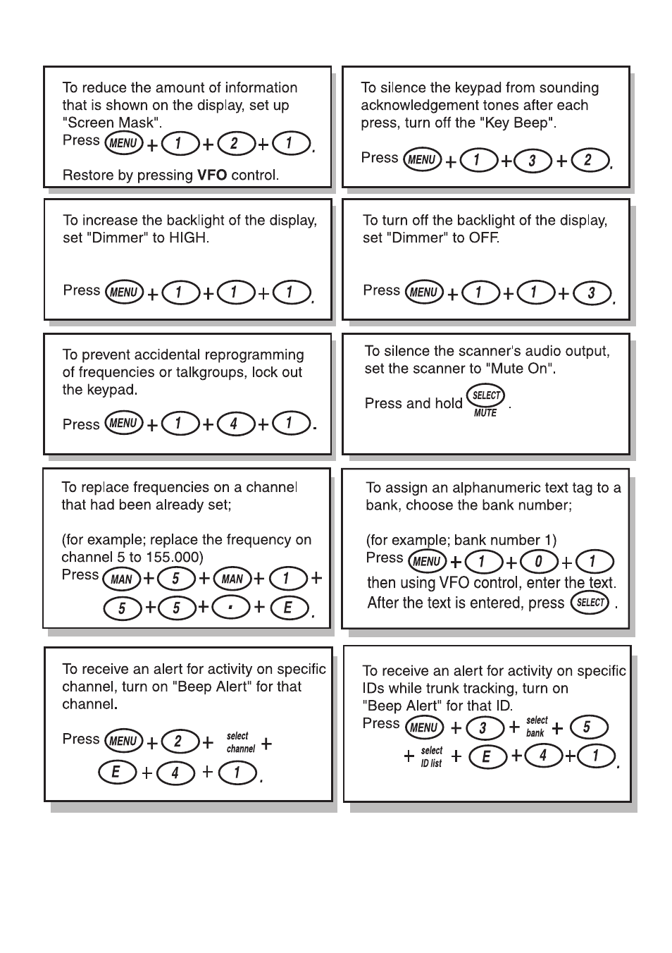 Ubc780xlt shortcuts | Uniden UBC780XLT User Manual | Page 90 / 92