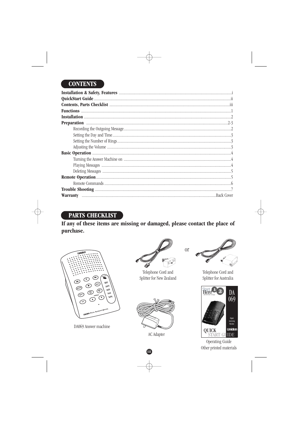 Uniden DA069 User Manual | Page 4 / 12