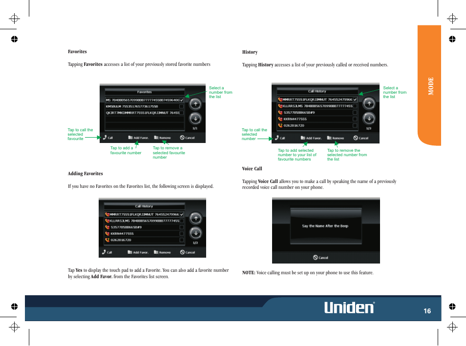 Mo d e | Uniden GNS8435 User Manual | Page 23 / 120