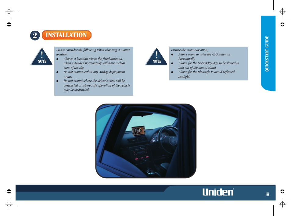 Installation | Uniden GNS8435 User Manual | Page 5 / 120