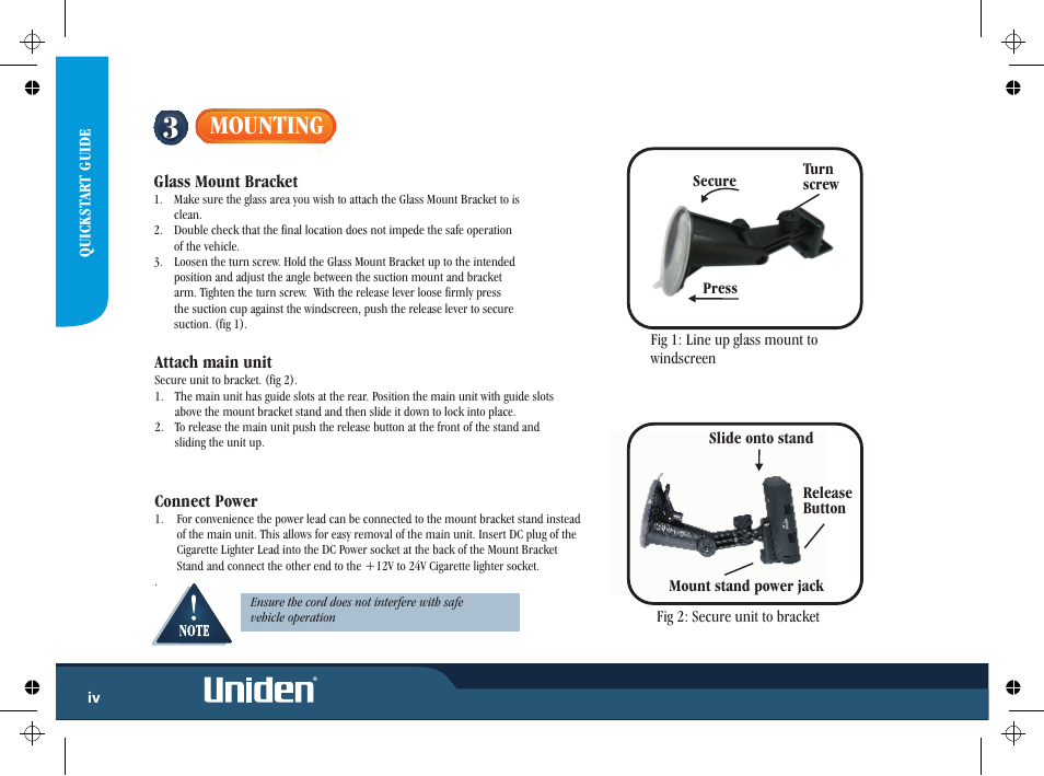 Mounting | Uniden GNS8435 User Manual | Page 6 / 120