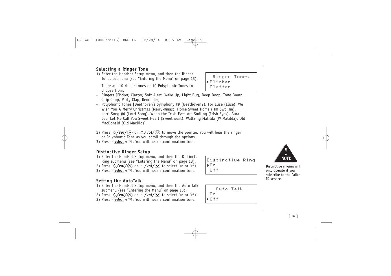 Uniden 2315 User Manual | Page 21 / 60