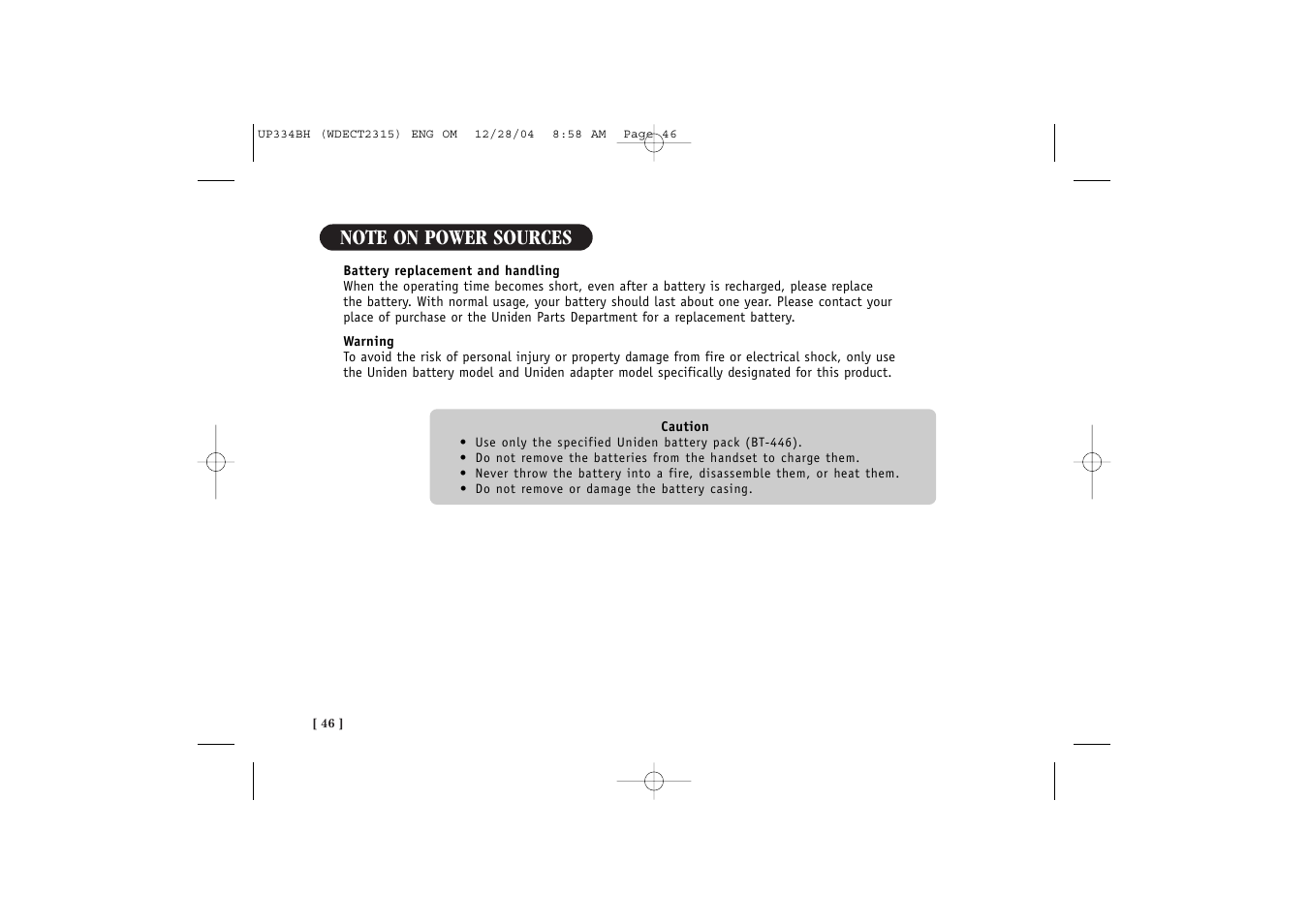 Uniden 2315 User Manual | Page 52 / 60