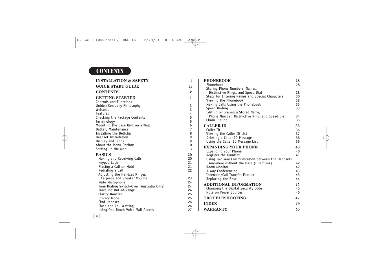 Uniden 2315 User Manual | Page 6 / 60