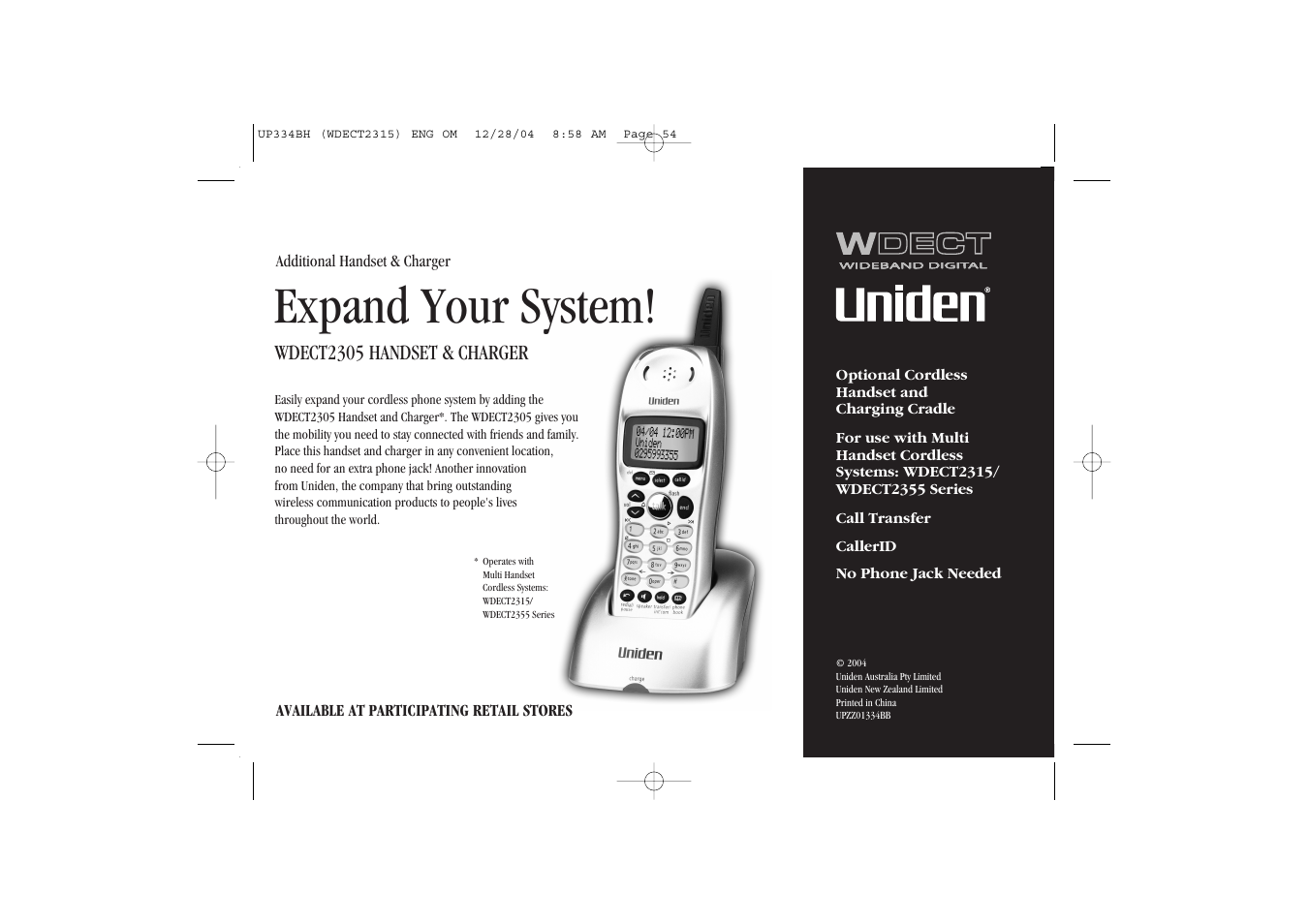 Expand your system | Uniden 2315 User Manual | Page 60 / 60