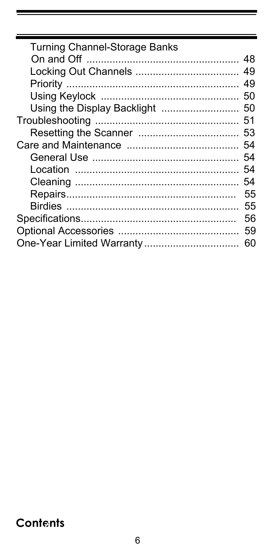 Uniden BEARCAT BC95XLT User Manual | Page 6 / 64