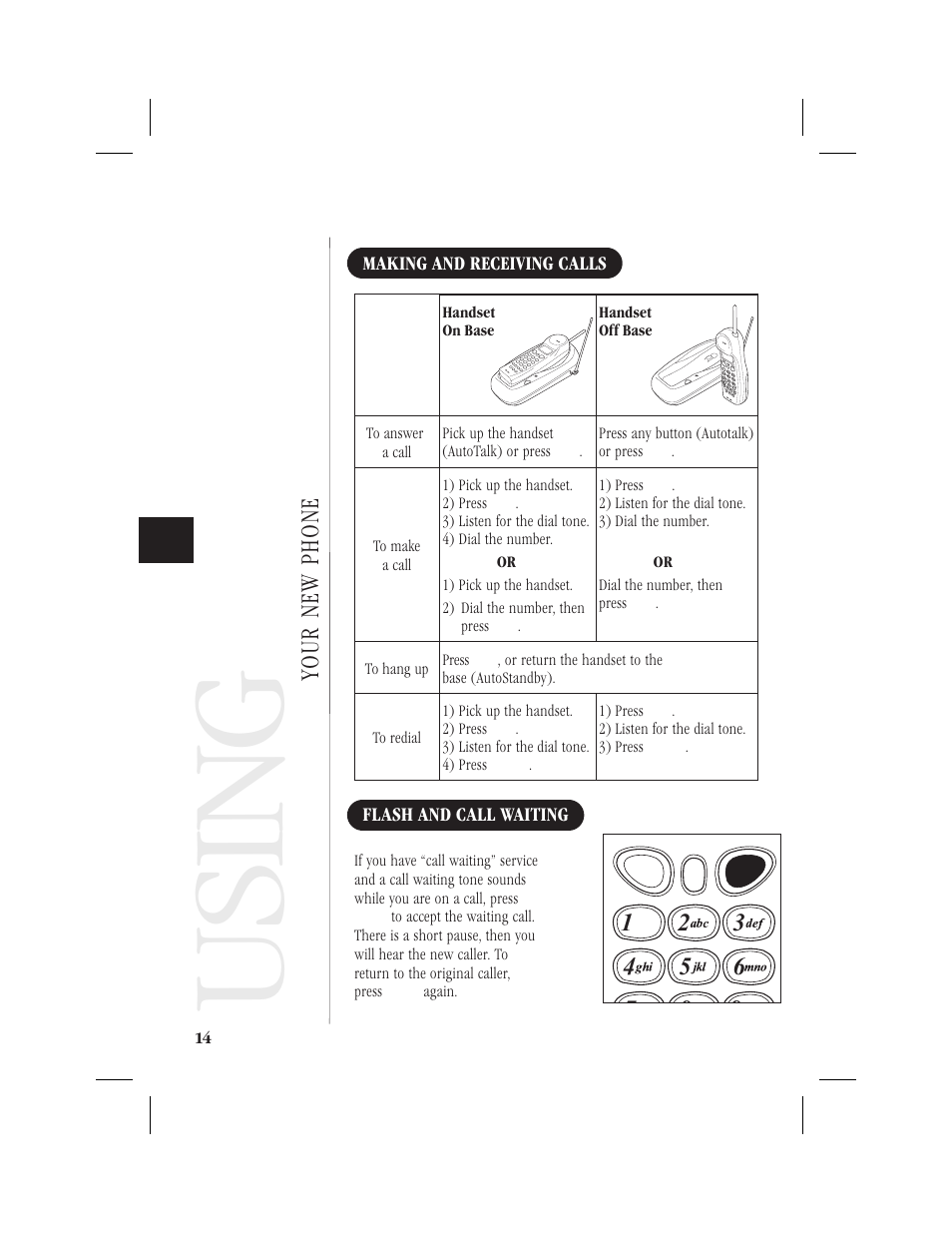 Erasing a number from memory 17, Usi n g | Uniden 1EXI7960 User Manual | Page 18 / 33