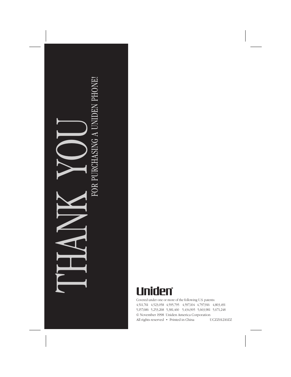 Introduction 1, Welcome 1, Features 1 | Th an k y ou | Uniden 1EXI7960 User Manual | Page 2 / 33