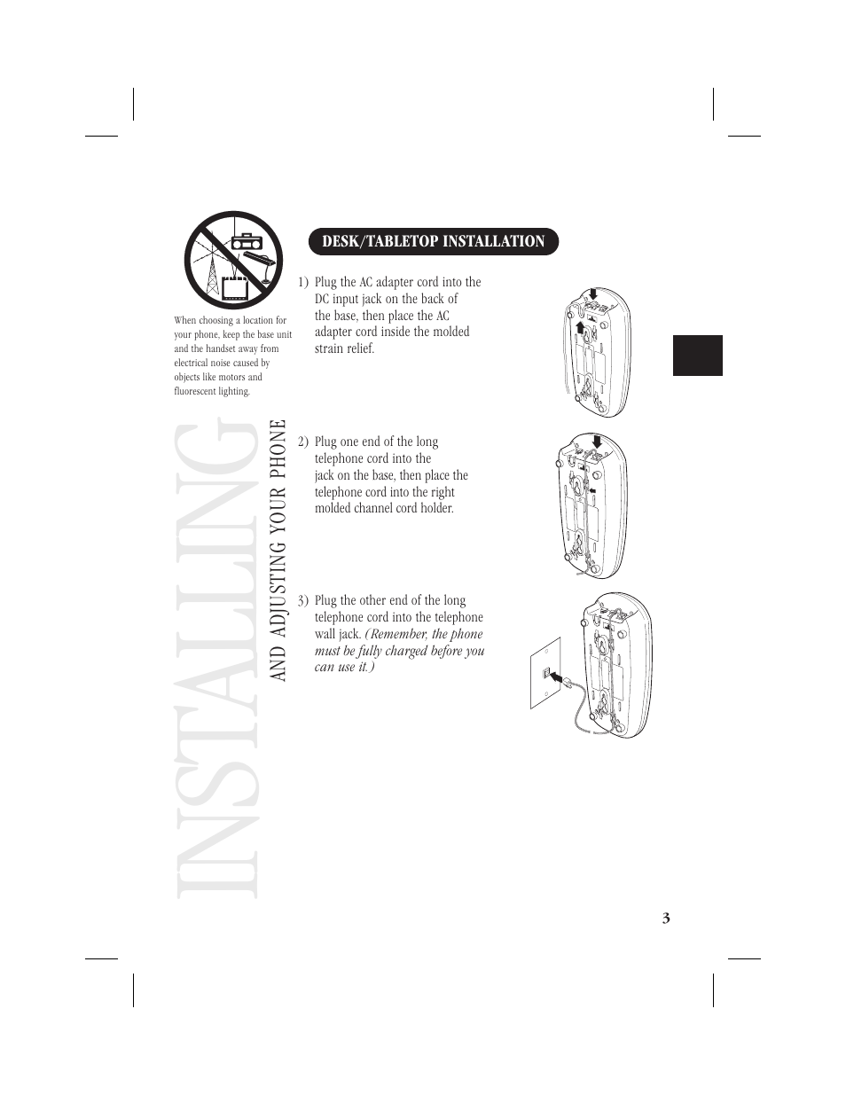 Inst allin g | Uniden 1EXI7960 User Manual | Page 7 / 33
