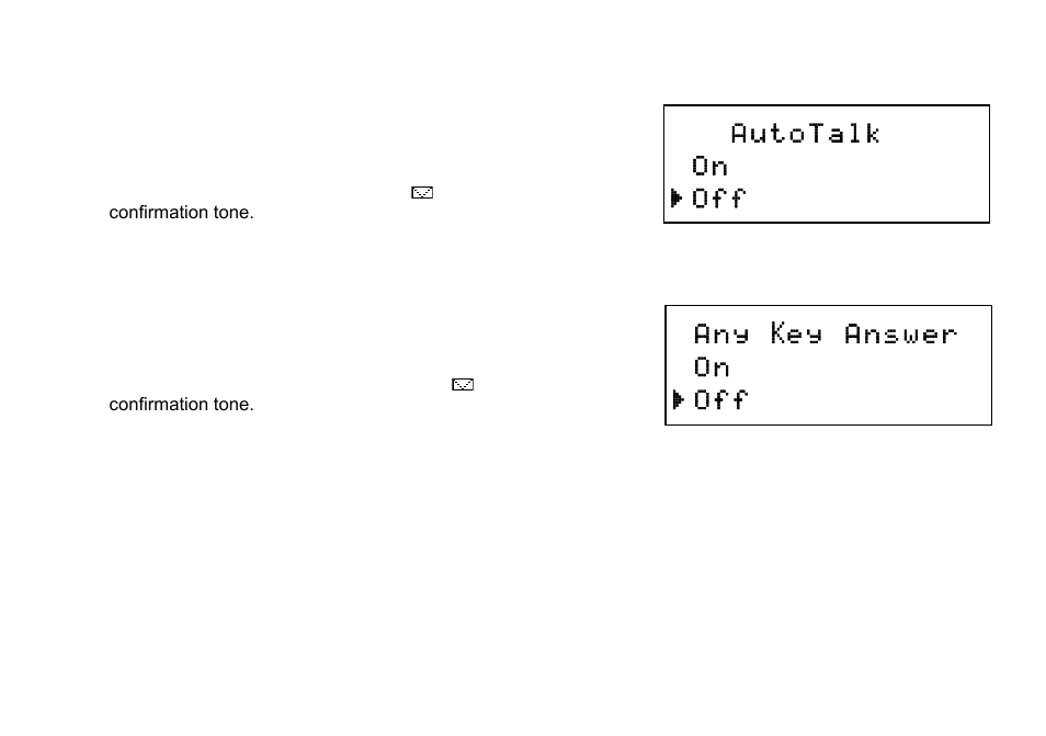 Activating autotalk (handset only), Activating any key answer (handset only) | Uniden DCT738 User Manual | Page 28 / 76