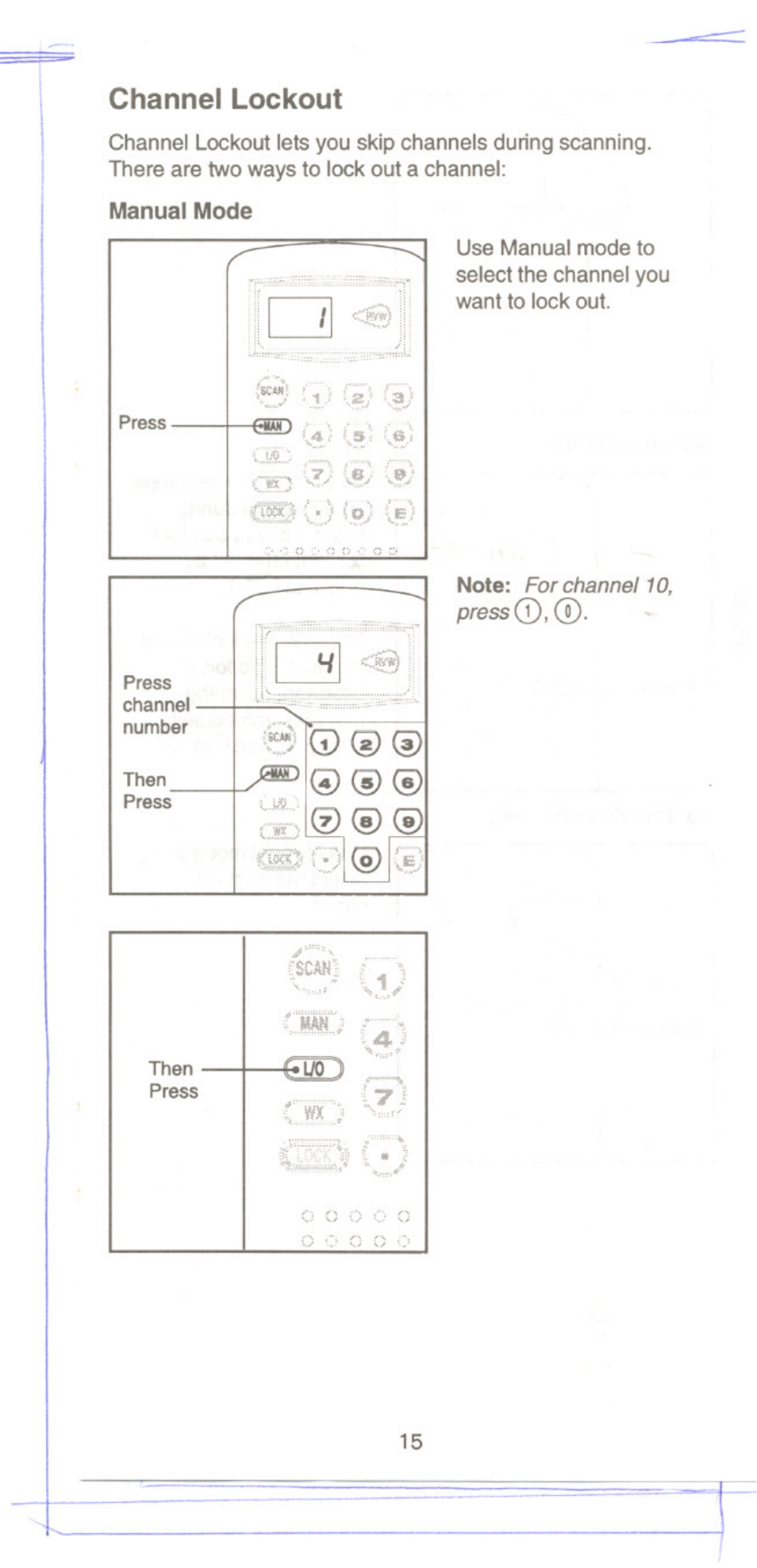 Channel lockout | Uniden UBC60XLT User Manual | Page 17 / 28