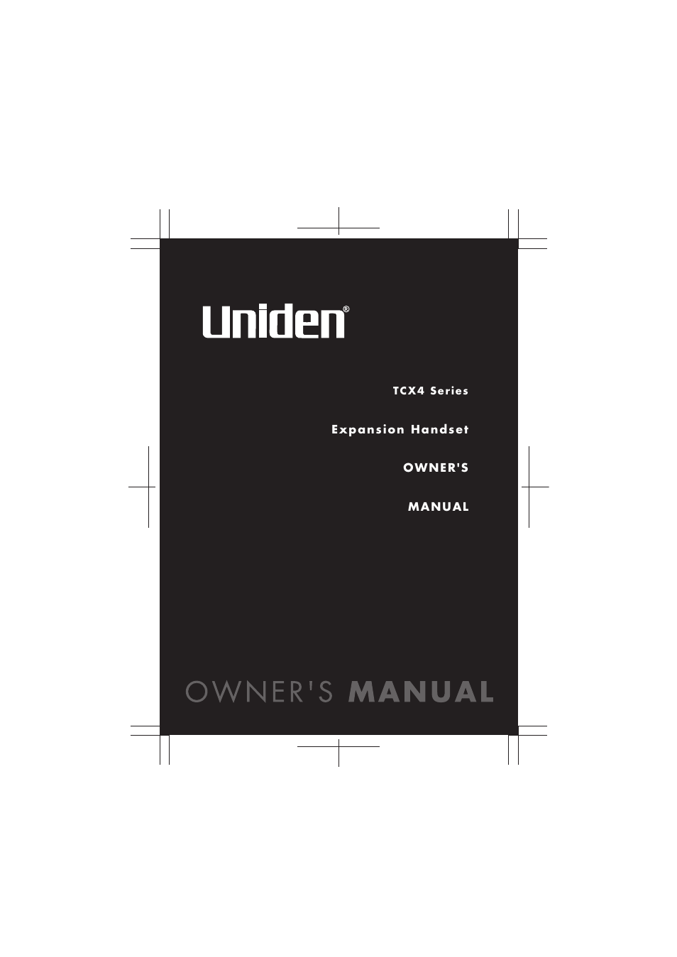 Uniden TCX4 User Manual | 16 pages