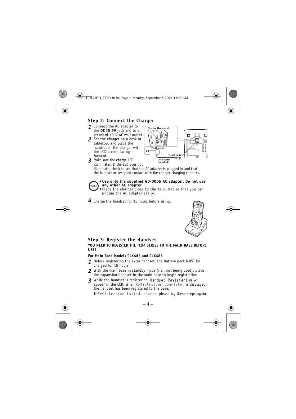 Uniden TCX4 User Manual | Page 4 / 16