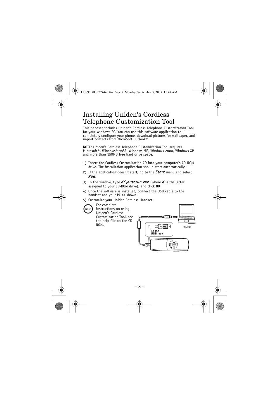 Uniden TCX4 User Manual | Page 8 / 16