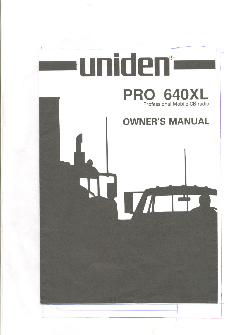 Uniden PRO 640XL User Manual | 12 pages