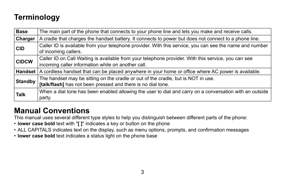 Terminology/manual conventions, Terminology/manual.conventions, Terminology | Manual.conventions | Uniden DXAI5688 User Manual | Page 4 / 68